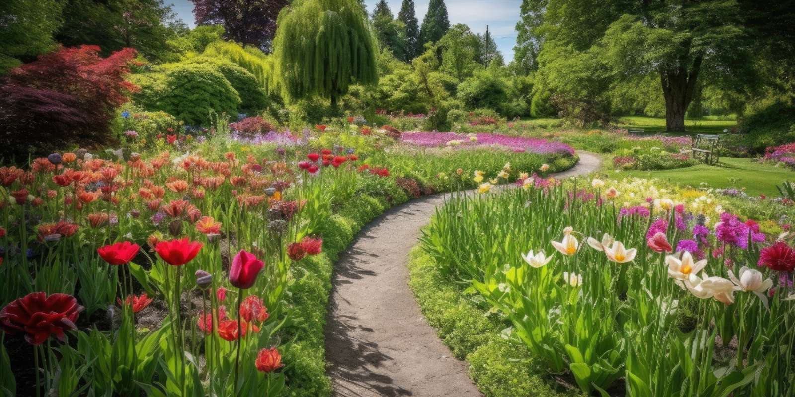Jardin de tulipanes